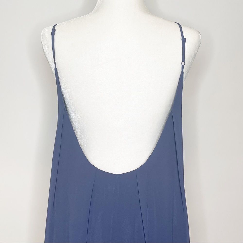 BCBGeneration Low Back Dress Blue Smoke Medium - Picture 7 of 12